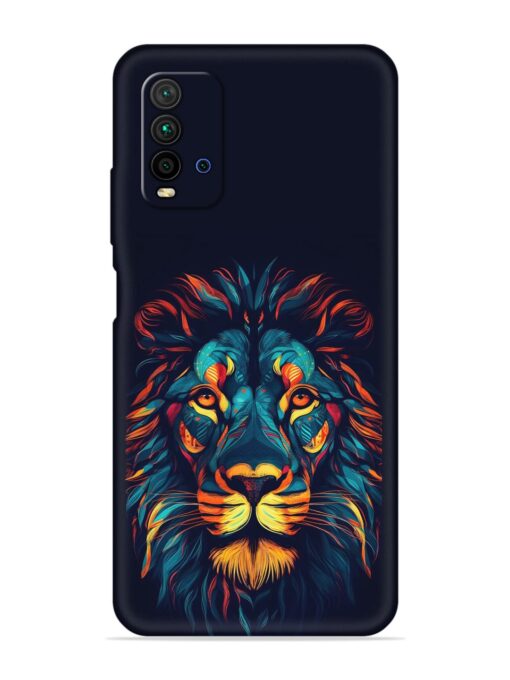 Colorful Lion Embossed Soft Silicone Case for Xiaomi Redmi 9 Power Zapvi