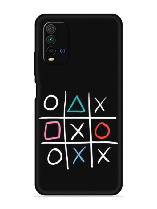 Super Neon Tic-Tac-Toe Embossed Soft Silicone Case for Xiaomi Redmi 9 Power Zapvi