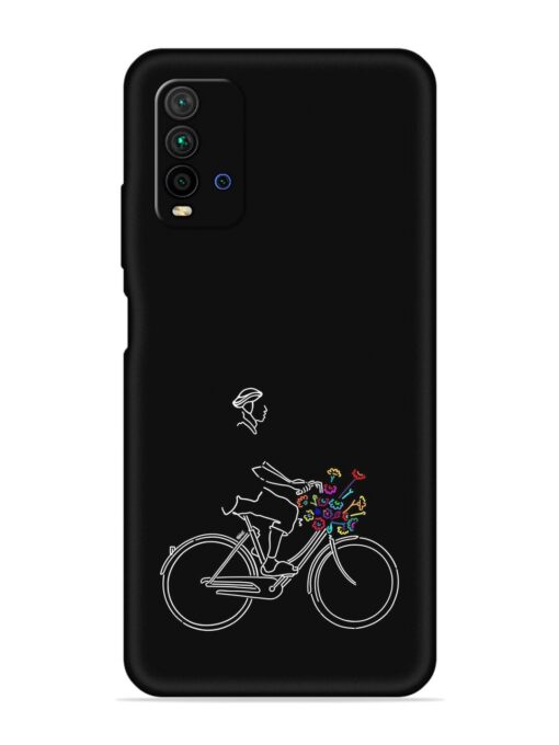 Minimalist Cycle Art Embossed Soft Silicone Case for Xiaomi Redmi 9 Power