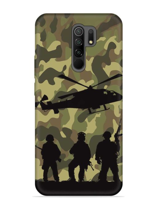 Army Heros Embossed Soft Silicone Case for Xiaomi Redmi 9 Prime