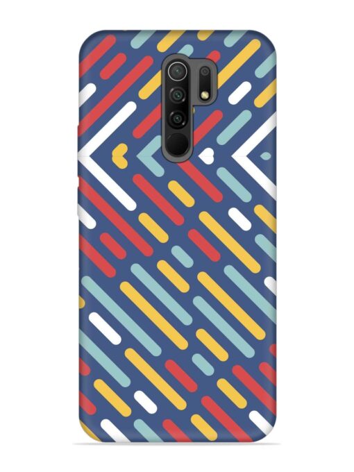 Colored Lines Embossed Soft Silicone Case for Xiaomi Redmi 9 Prime Zapvi