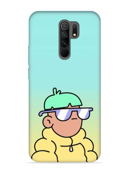 Doodles Cool Character Embossed Soft Silicone Case for Xiaomi Redmi 9 Prime