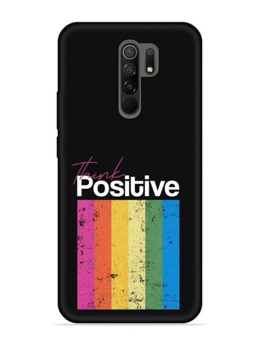 Think Positive Typography Embossed Soft Silicone Case for Xiaomi Redmi 9 Prime Zapvi