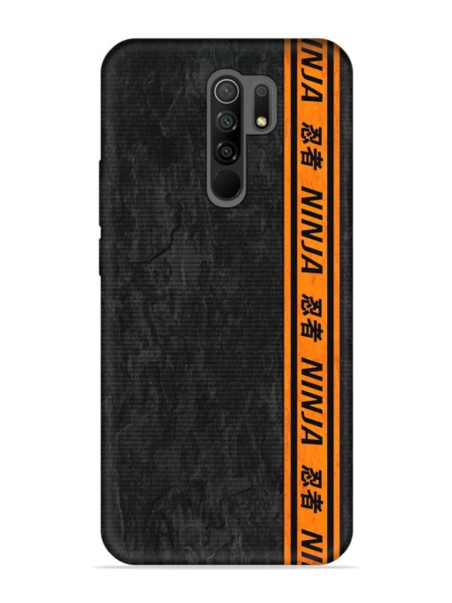 Ninja Srtips Embossed Soft Silicone Case for Xiaomi Redmi 9 Prime Zapvi