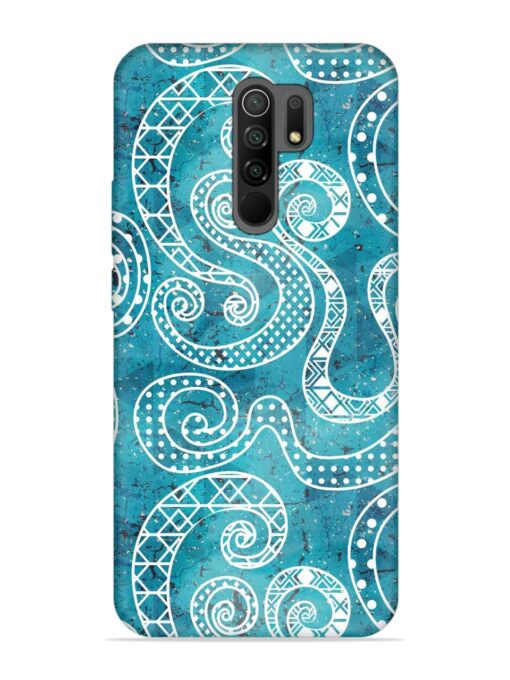 Vintage Curved Seamless Embossed Soft Silicone Case for Xiaomi Redmi 9 Prime Zapvi