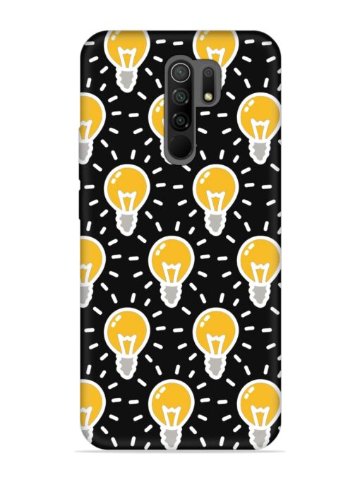 Light Bulb Seamless Embossed Soft Silicone Case for Xiaomi Redmi 9 Prime Zapvi