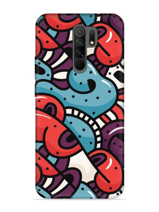 Seamless Backdrop Colorful Embossed Soft Silicone Case for Xiaomi Redmi 9 Prime