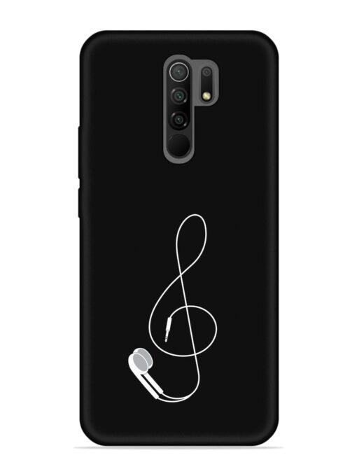 Music Earphone Vector Embossed Soft Silicone Case for Xiaomi Redmi 9 Prime Zapvi