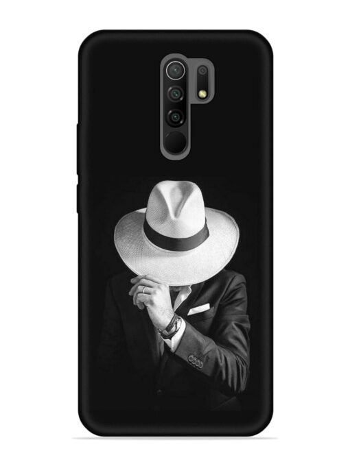 Men Under Hat Embossed Soft Silicone Case for Xiaomi Redmi 9 Prime