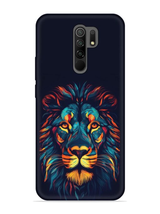 Colorful Lion Embossed Soft Silicone Case for Xiaomi Redmi 9 Prime Zapvi