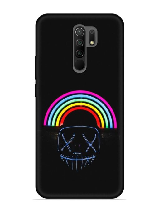 Mask Rainbow Embossed Soft Silicone Case for Xiaomi Redmi 9 Prime Zapvi