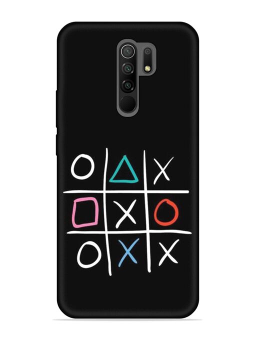 Super Neon Tic-Tac-Toe Embossed Soft Silicone Case for Xiaomi Redmi 9 Prime Zapvi