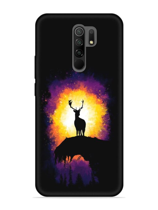 Elk Animal Art Embossed Soft Silicone Case for Xiaomi Redmi 9 Prime