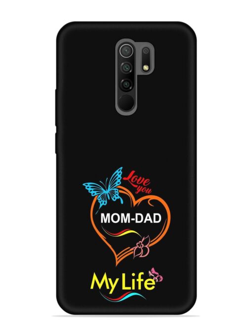 Love You Mom Dad Embossed Soft Silicone Case for Xiaomi Redmi 9 Prime Zapvi