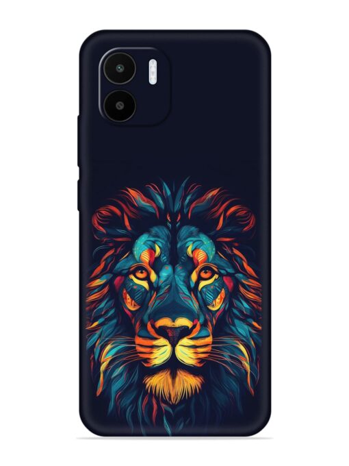 Colorful Lion Embossed Soft Silicone Case for Xiaomi Redmi A1 (2022)