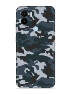 Dark Blue Army Military Art Embossed Soft Silicone Case for Xiaomi Redmi A1 Plus