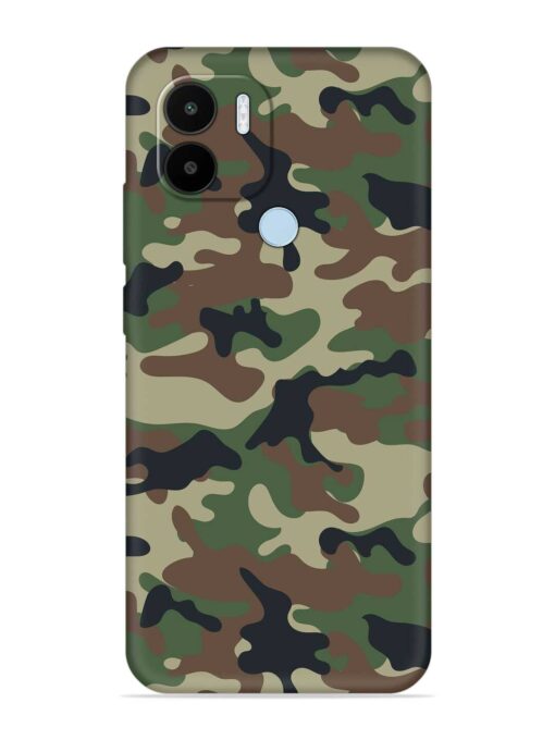 Army Military Camouflage Dark Green Embossed Soft Silicone Case for Xiaomi Redmi A1 Plus Zapvi