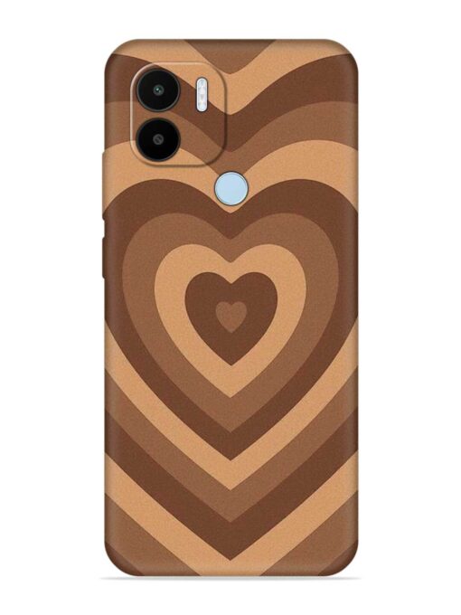 Brown Heart Embossed Soft Silicone Case for Xiaomi Redmi A1 Plus Zapvi