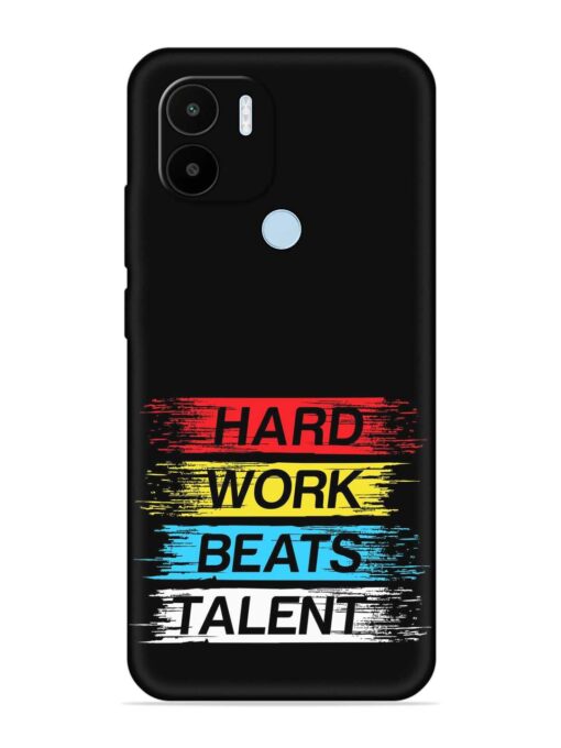 Hard Work Beats Embossed Soft Silicone Case for Xiaomi Redmi A1 Plus