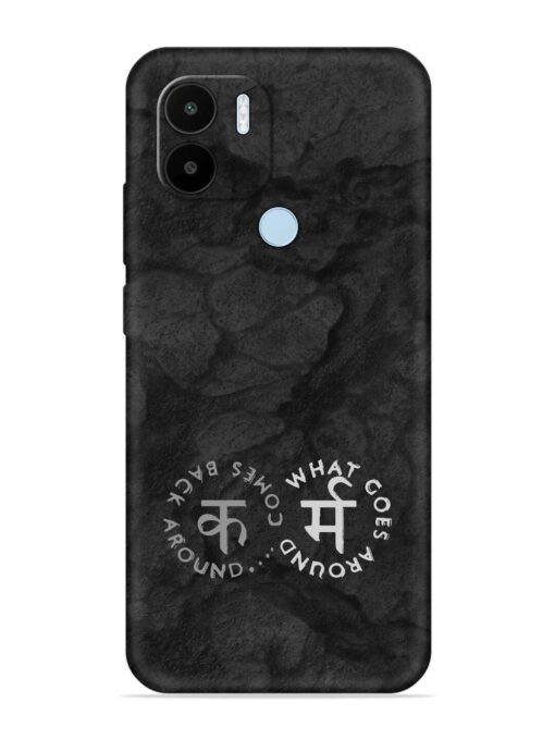 Karma Hindi Word Embossed Soft Silicone Case for Xiaomi Redmi A1 Plus Zapvi