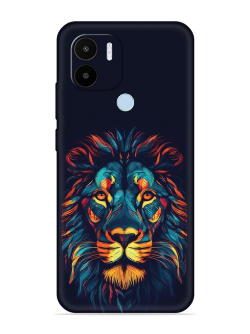 Colorful Lion Embossed Soft Silicone Case for Xiaomi Redmi A1 Plus