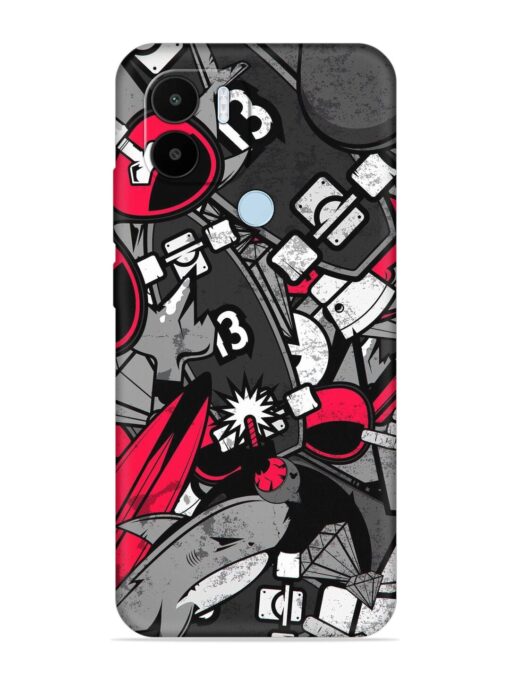 Fictional Doodle Embossed Soft Silicone Case for Xiaomi Redmi A1 Plus