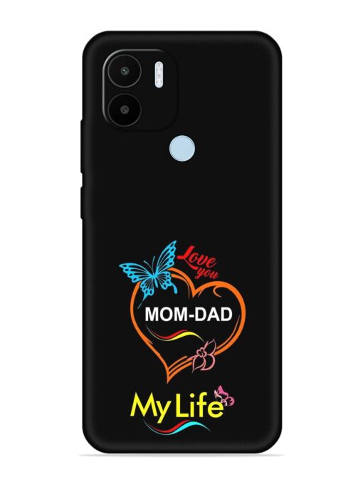 Love You Mom Dad Embossed Soft Silicone Case for Xiaomi Redmi A1 Plus Zapvi