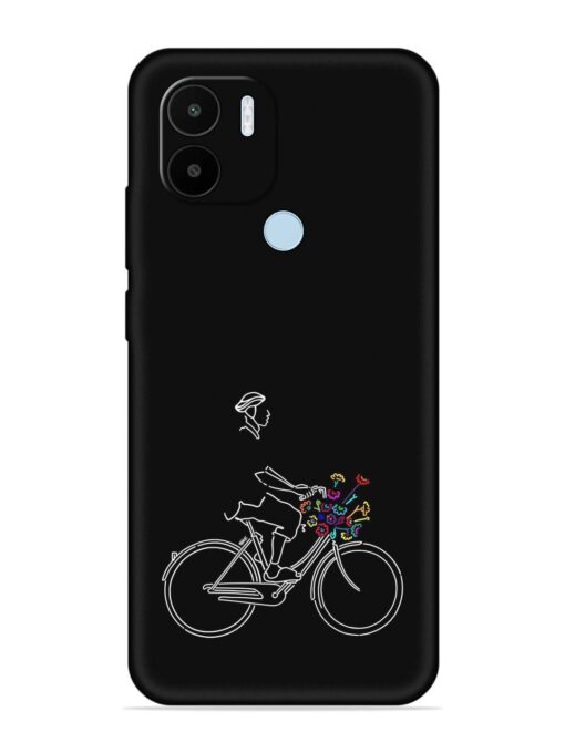 Minimalist Cycle Art Embossed Soft Silicone Case for Xiaomi Redmi A1 Plus