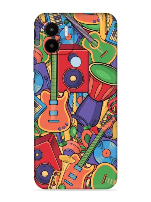 Colorful Music Art Embossed Soft Silicone Case for Xiaomi Redmi A1 Plus