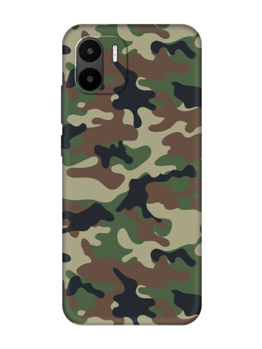 Army Military Camouflage Dark Green Embossed Soft Silicone Case for Xiaomi Redmi A2 Zapvi