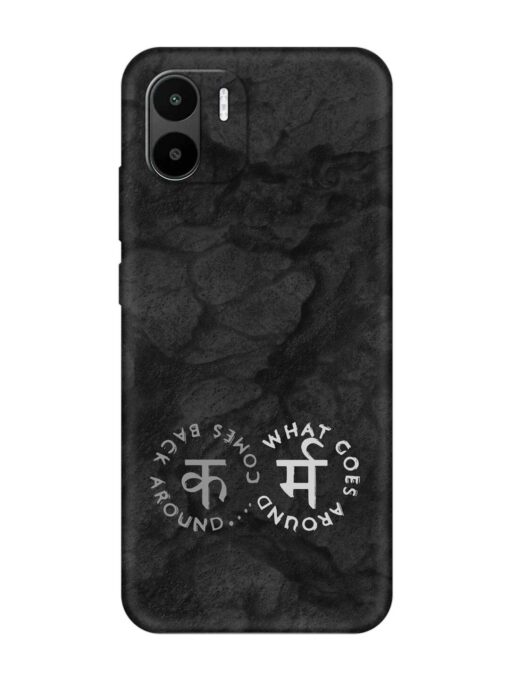 Karma Hindi Word Embossed Soft Silicone Case for Xiaomi Redmi A2 Zapvi