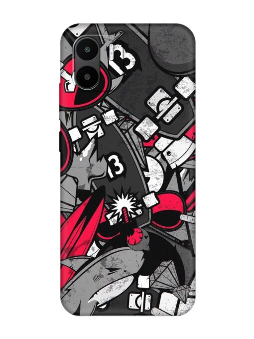 Fictional Doodle Embossed Soft Silicone Case for Xiaomi Redmi A2 Zapvi