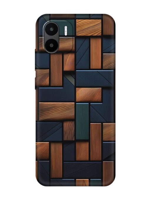 Wooden Background Cubes Embossed Soft Silicone Case for Xiaomi Redmi A2 Zapvi