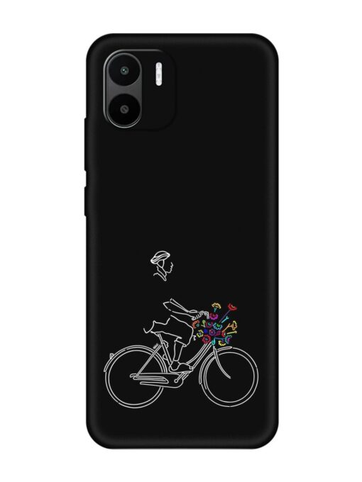 Minimalist Cycle Art Embossed Soft Silicone Case for Xiaomi Redmi A2 Zapvi