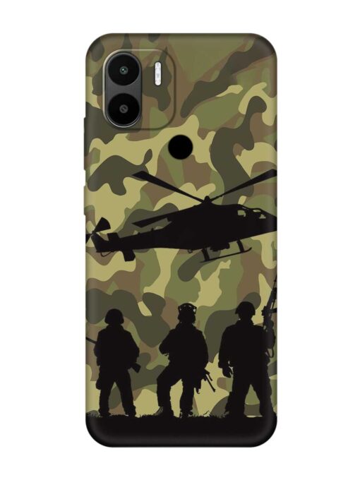 Army Heros Embossed Soft Silicone Case for Xiaomi Redmi A2 Plus Zapvi