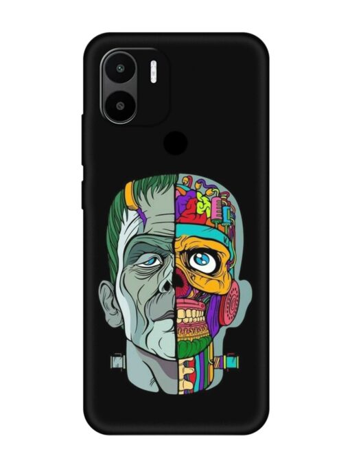 Men Vs Skull Embossed Soft Silicone Case for Xiaomi Redmi A2 Plus