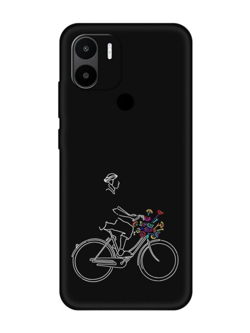 Minimalist Cycle Art Embossed Soft Silicone Case for Xiaomi Redmi A2 Plus