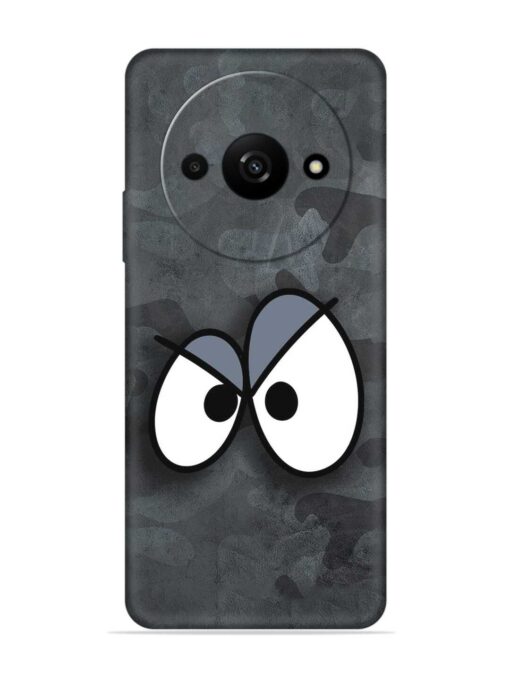 Big Eyes Night Mode Embossed Soft Silicone Case for Xiaomi Redmi A3 (2024) Zapvi