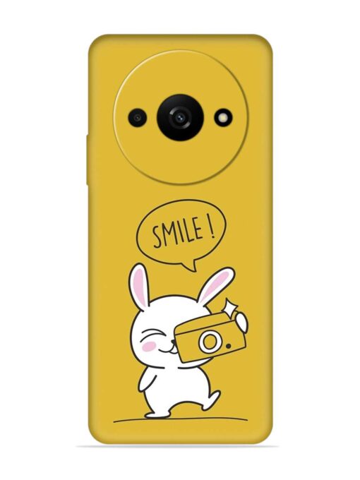 Hey Smile Please Embossed Soft Silicone Case for Xiaomi Redmi A3 (2024) Zapvi