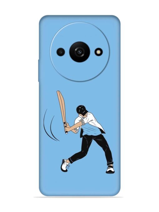 Cricket Gully Boy Embossed Soft Silicone Case for Xiaomi Redmi A3 (2024) Zapvi