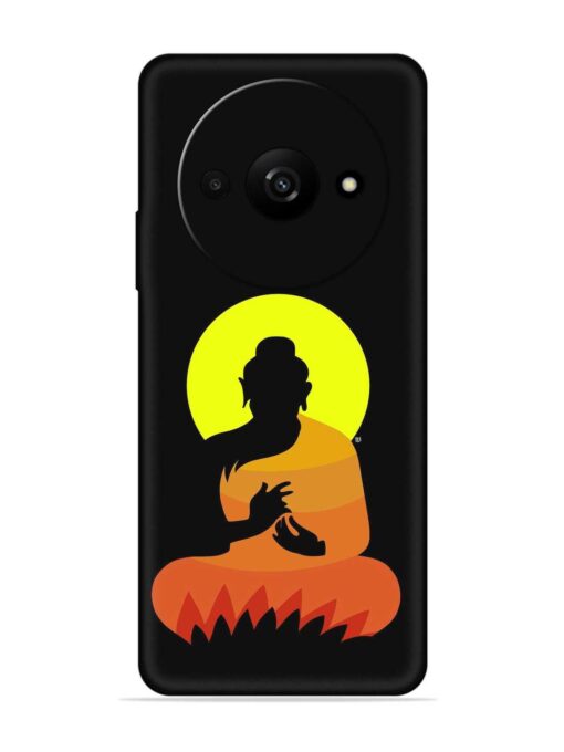 Buddha Art Black Embossed Soft Silicone Case for Xiaomi Redmi A3 (2024) Zapvi