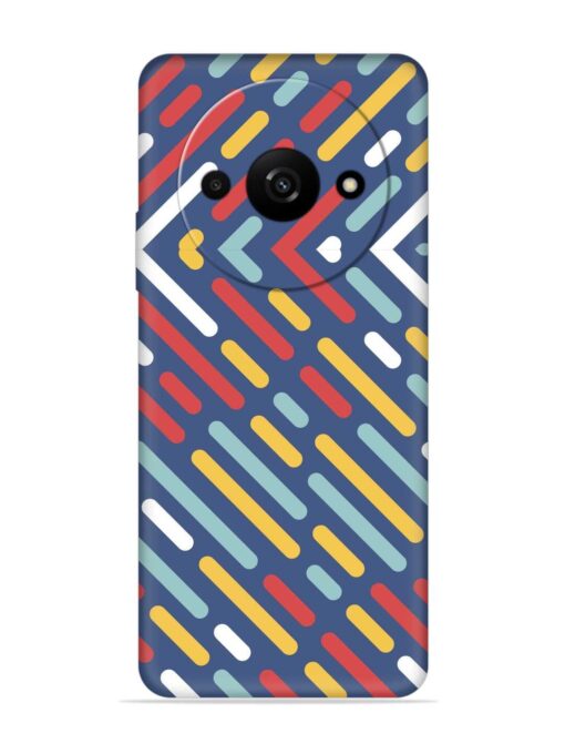 Colored Lines Embossed Soft Silicone Case for Xiaomi Redmi A3 (2024)