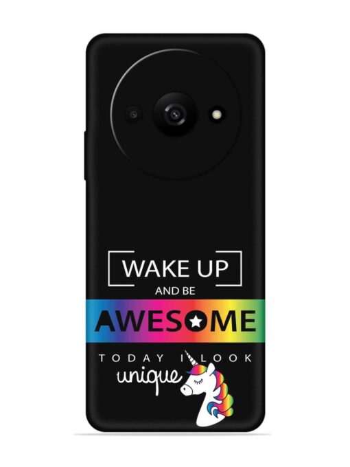 Inspirational Quote Unicorn Embossed Soft Silicone Case for Xiaomi Redmi A3 (2024)