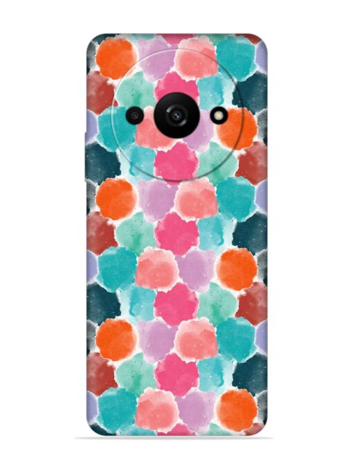 Colorful Seamless Pattern Embossed Soft Silicone Case for Xiaomi Redmi A3 (2024)