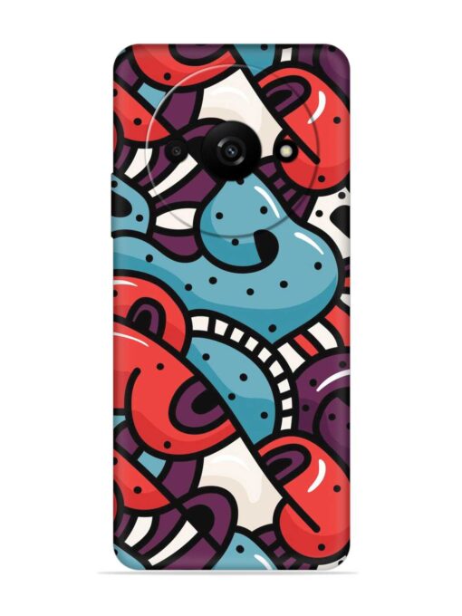 Seamless Backdrop Colorful Embossed Soft Silicone Case for Xiaomi Redmi A3 (2024) Zapvi