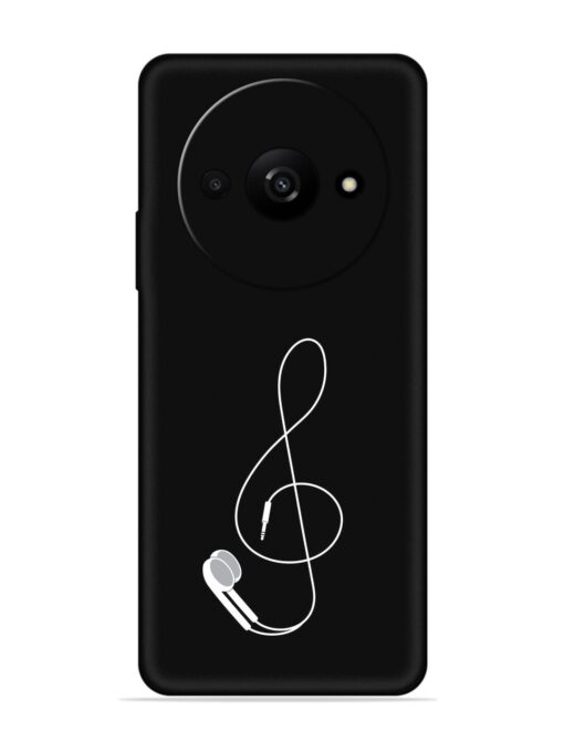 Music Earphone Vector Embossed Soft Silicone Case for Xiaomi Redmi A3 (2024)