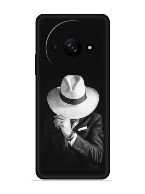 Men Under Hat Embossed Soft Silicone Case for Xiaomi Redmi A3 (2024)