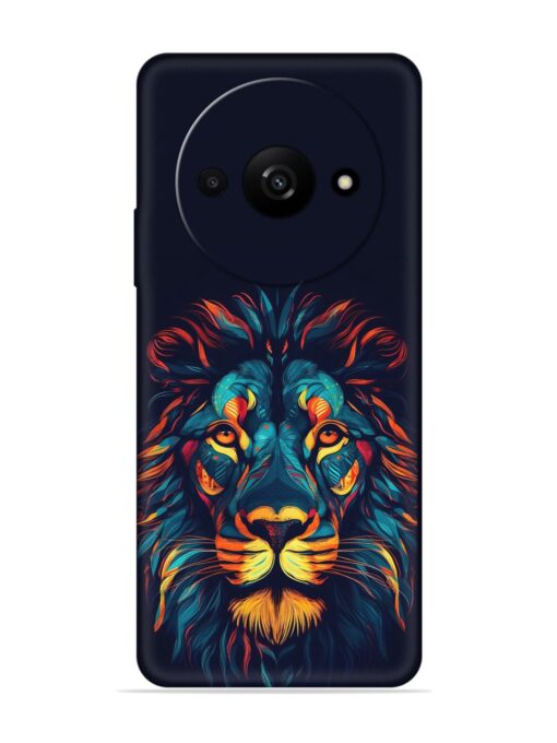 Colorful Lion Embossed Soft Silicone Case for Xiaomi Redmi A3 (2024)