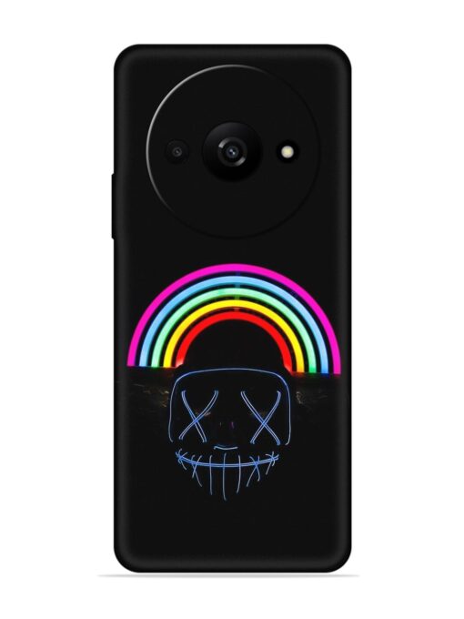 Mask Rainbow Embossed Soft Silicone Case for Xiaomi Redmi A3 (2024)