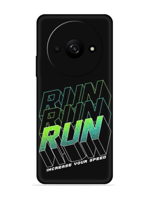 Run Embossed Soft Silicone Case for Xiaomi Redmi A3 (2024) Zapvi